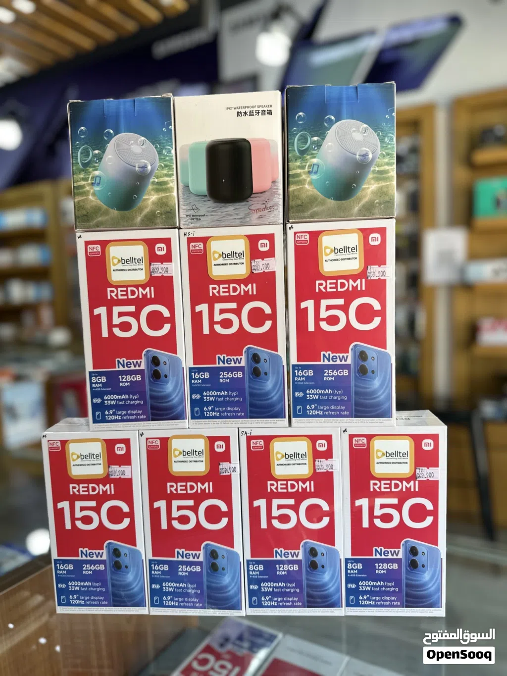 Redmi 15c 8+256Gb with speaker 50/- 4+128Gb 40/-rial