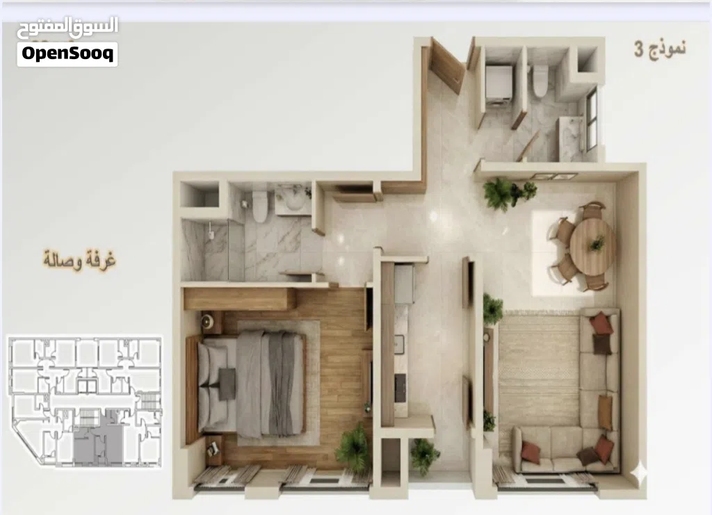 68 m2 1 Bedroom Apartments for Sale in Muscat Al Khoud