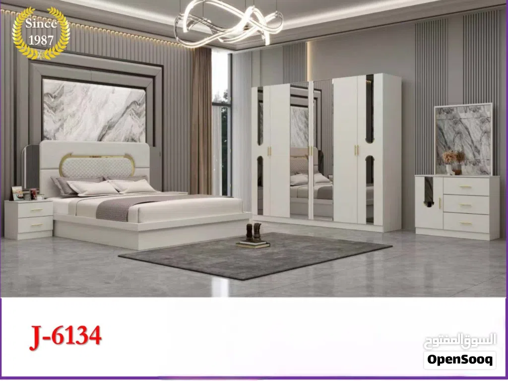 طقم غرفة نوم جديد تمامًا مكون من 6 قطع  Brand New Bed Room Set 6pcs