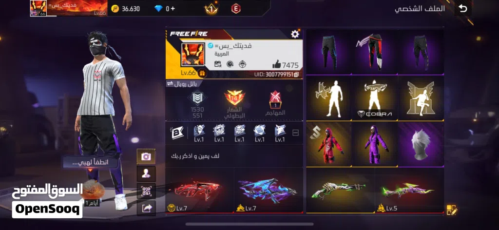 Free Fire Accounts and Characters for Sale in Muscat