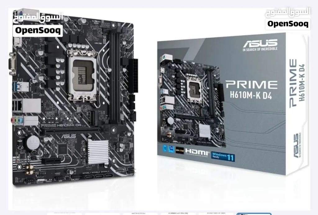 مذربورد اسس جديدة ASUS Prime H610M-K D4 Motherboard NEW
