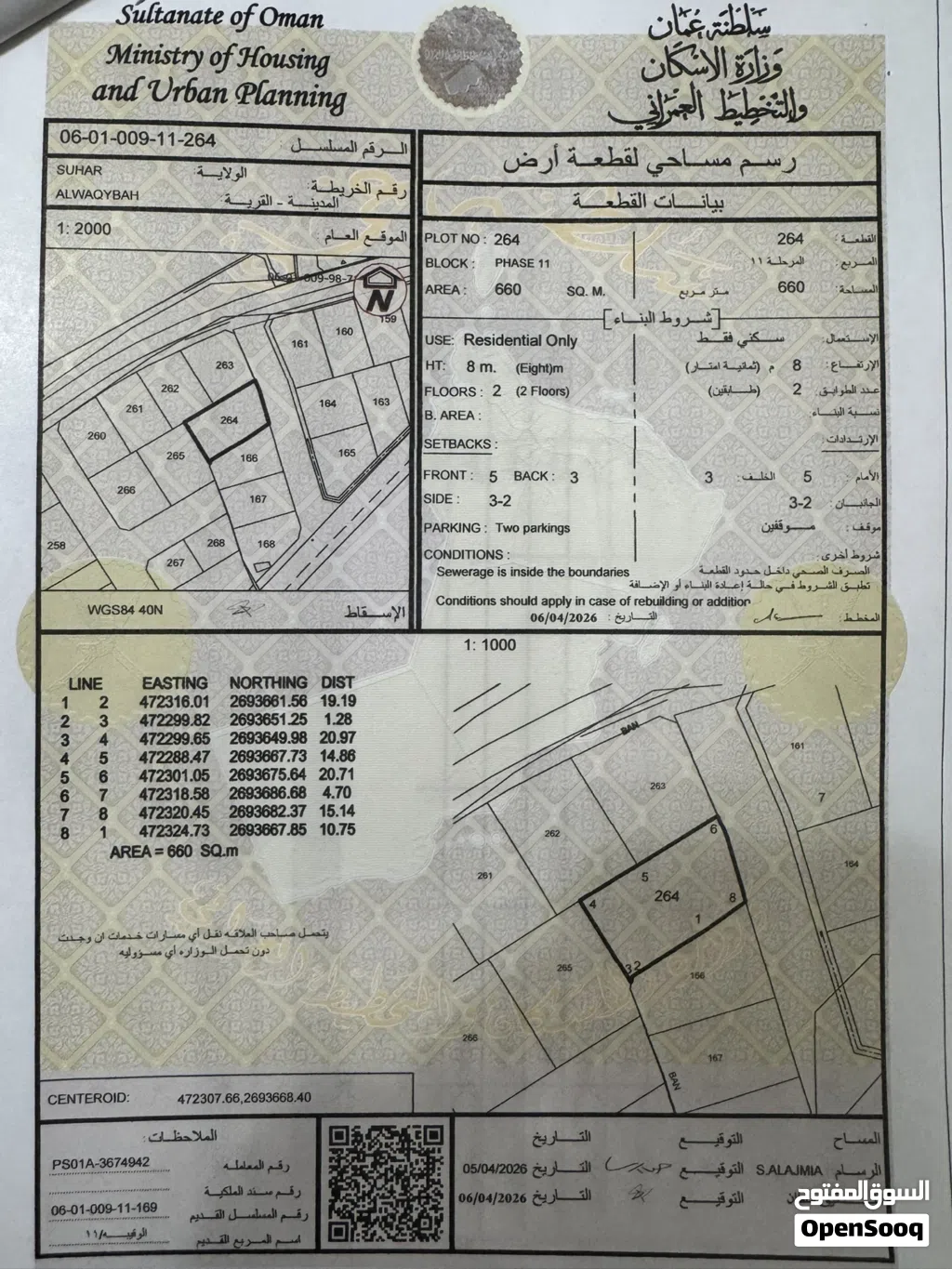 Residential Land for Sale in Al Batinah Sohar