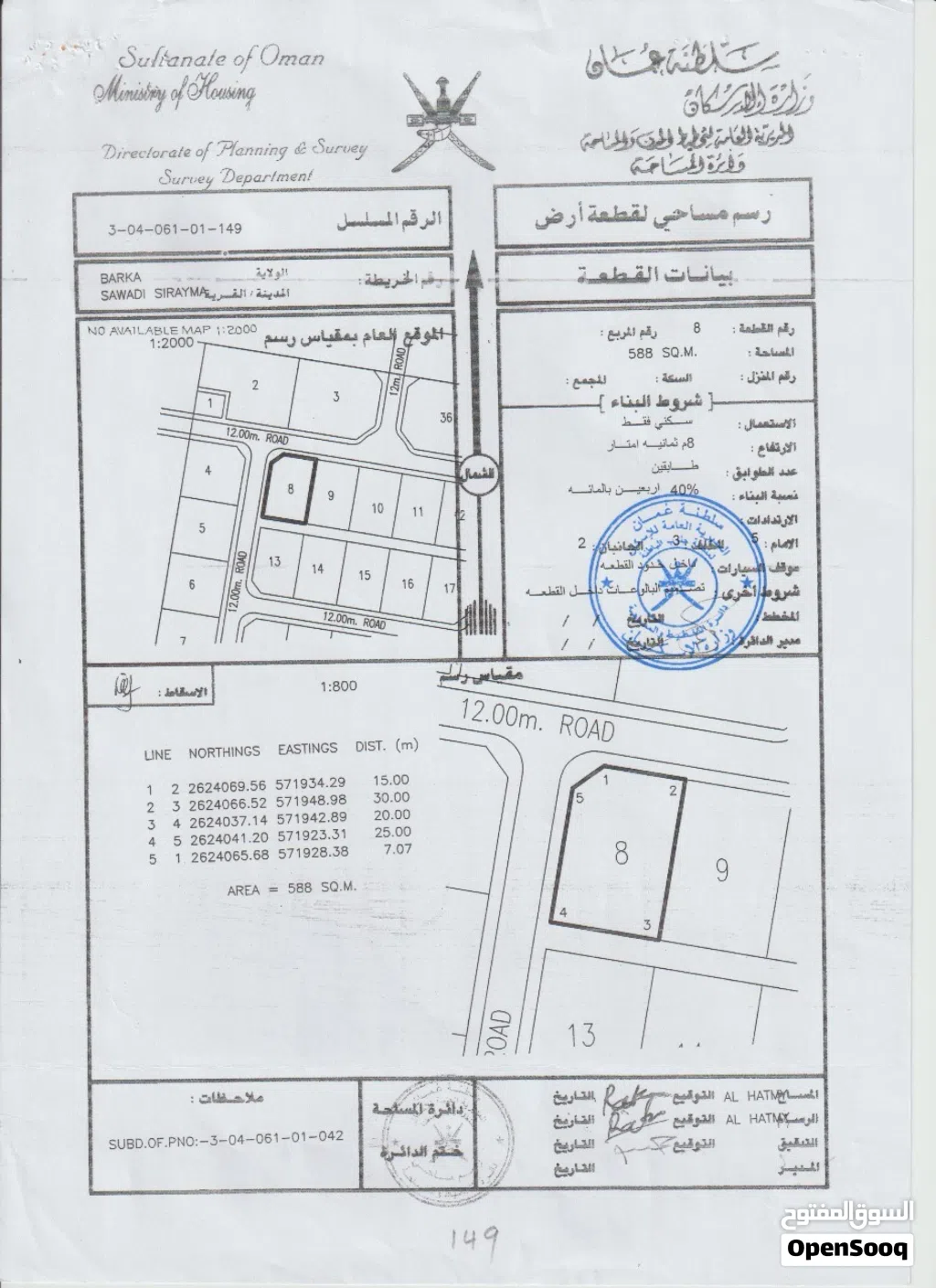Residential Land for Sale in Al Batinah Barka