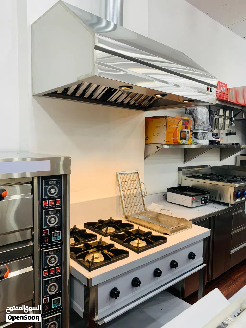 Stainless Steel Cooker Hood with Exhaust Turbine   - هود ستانلس ستيل مع محرك للشفط